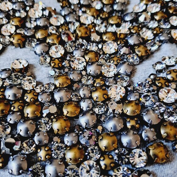 Twisted Heart Women's Grey Cardigan Sweater with Fleur de Lis Size S - Picture 15 of 15